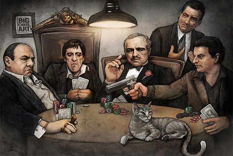 Gangsters Playing Poker - Regular Poster