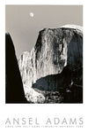 Ansel Adams - Moon and Half Dome - Vintage Poster 24 x 36