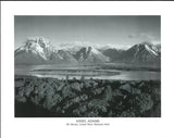 Ansel Adams, Mt. Moran Grand Teton National Park, 1941, Vintage Poster, 20 x 16 inches