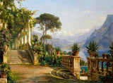 Lodge on Lake Como by Artist Carl Frederic Aagaard,