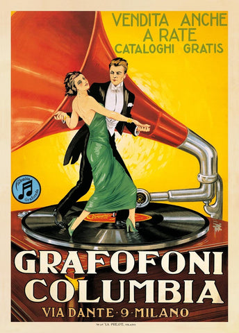 Grafofoni Columbia, 1920 Vintage Poster