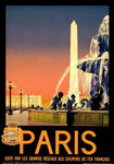 Vintage Paris Travel Poster,