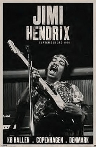 Jimi Hendrix in Copenhagen, Denmark September 3rd, 1970