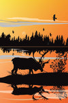 Caribou Sunset by Mark Preston